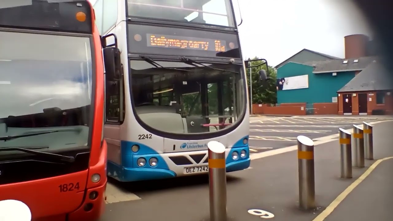 VOLVO bus Translink Ulsterbus Foyle 2242 arriving and shutting down in Derry ~ Londonderry.