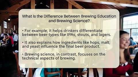 What Is the Difference Between Brewing Education and Brewing Science? | The Pint Guy