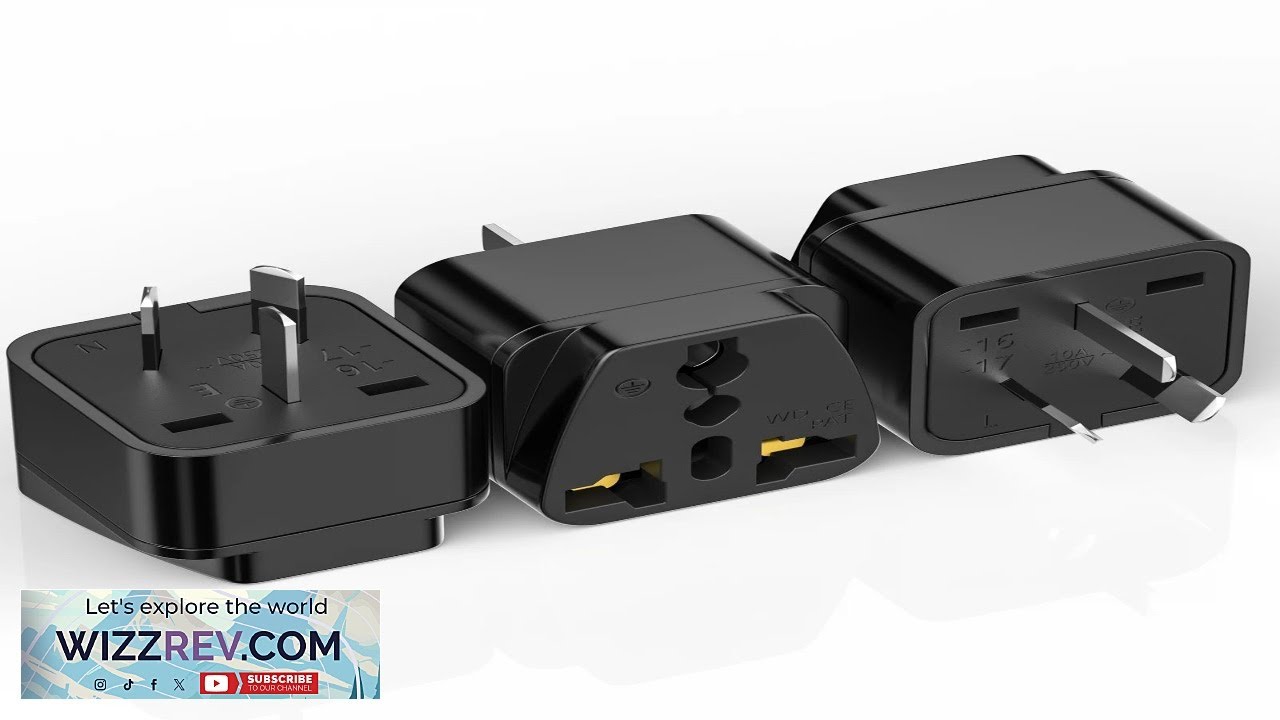 3PCS Universal Travel Adapter US CA UK EU to AU Australia Plug
