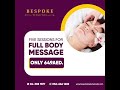 Bespoke beauty studio five sessions for full body massage