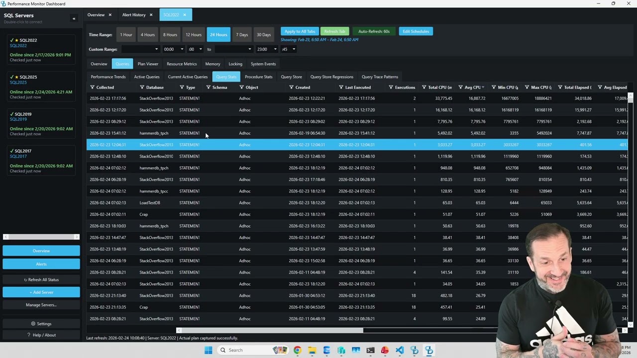 Free SQL Server Performance Monitoring: Dashboard Overview: Server Health, Query Plans, and More!