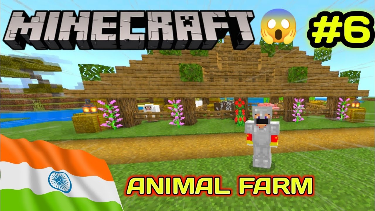 I BUILD A ANIMAL FARM 😱🔥|| MINECRAFT PE GAMEPLAY #6 - YouTube