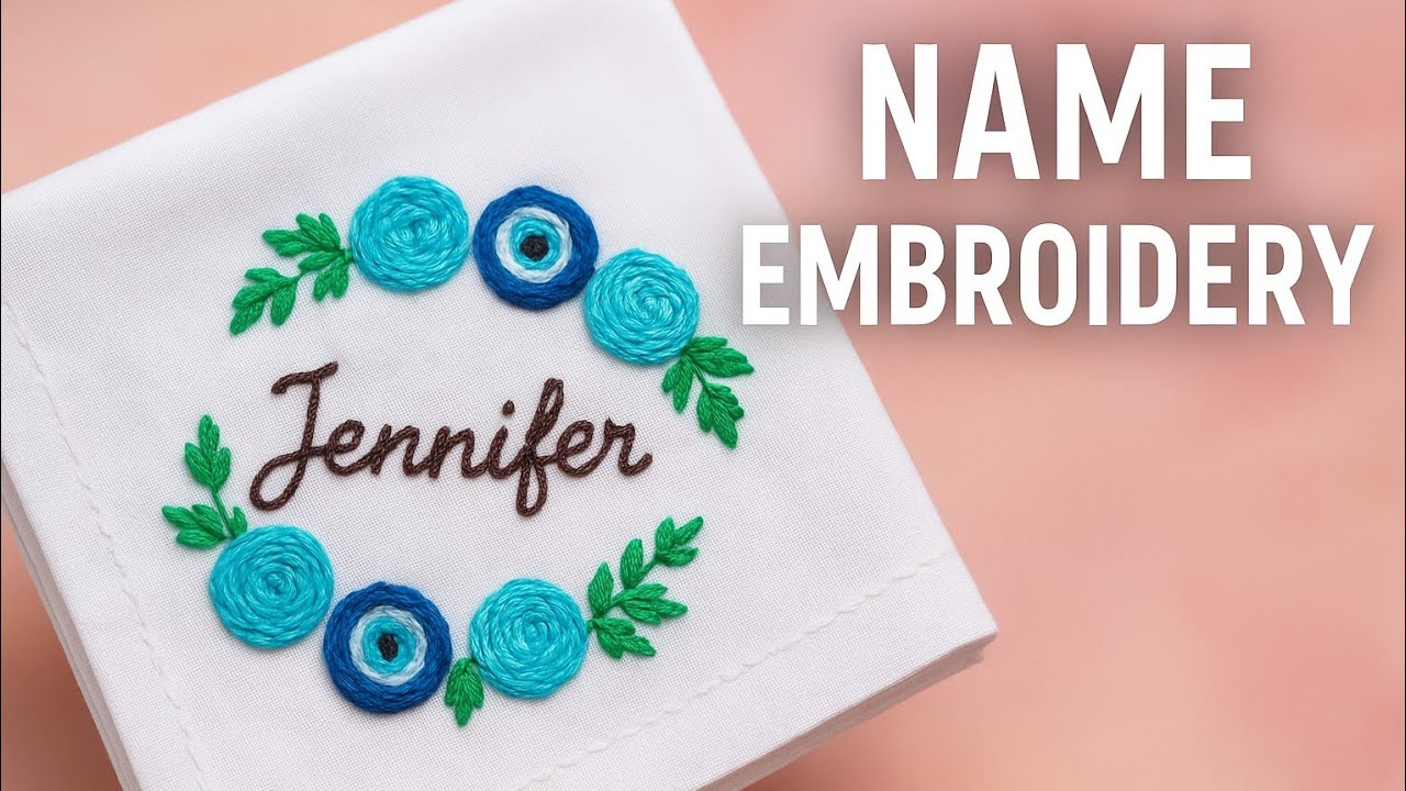 Evil Eye Flower Embroidery 🌸🧿 | Easy Hand Embroidery Tutorial