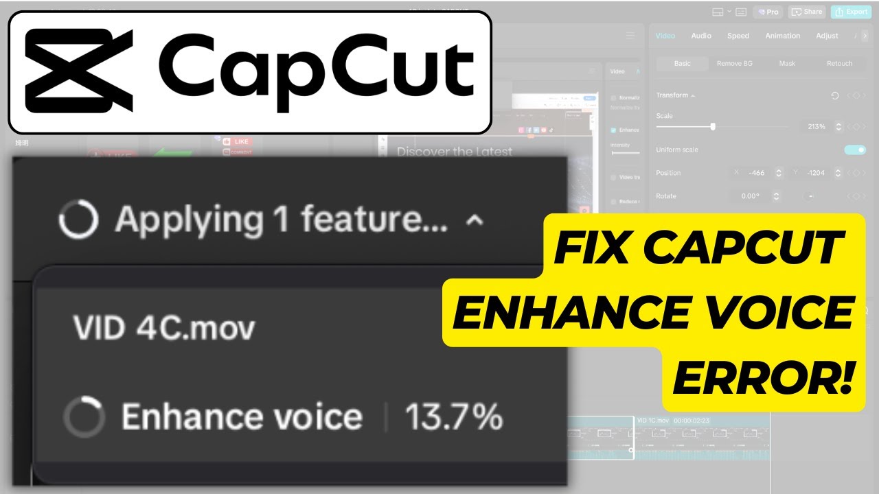 How to Fix Stuck on Loading % When Enhance Voice on CapCut | Fix ...