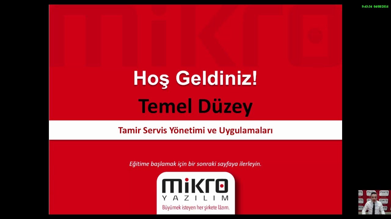 Mikro Yazılım Tamir Servis Yönetimi ve Uygulamaları Eğitimi