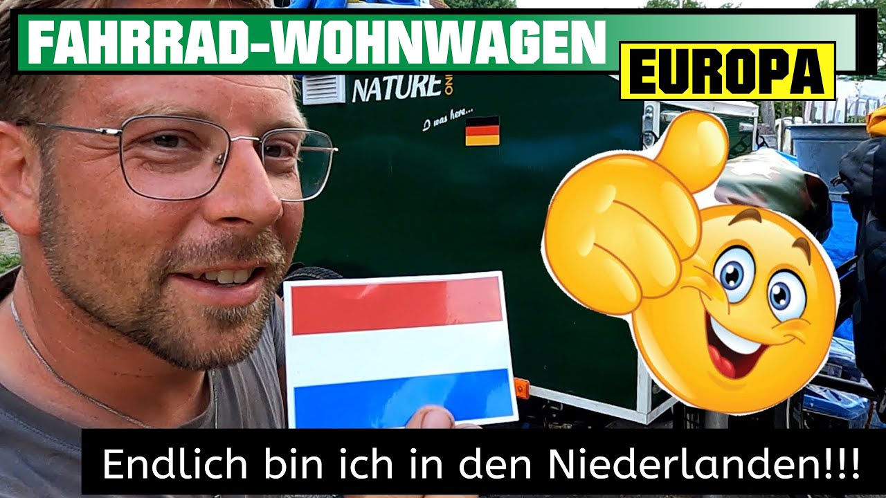 Mit dem Fahrradwohnwagen über die erste Grenze [Deutschland - Holland]