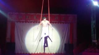 Aerial straps Male Solo Circus act