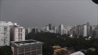 Impressionante Tempestade e Relâmpagos em São Paulo, Brasil - Stormy weather