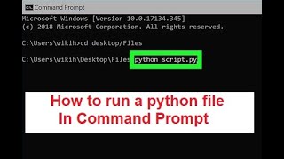 python tutorial for beginners| how to run a python file in command prompt on windows 7, 8 & 10!