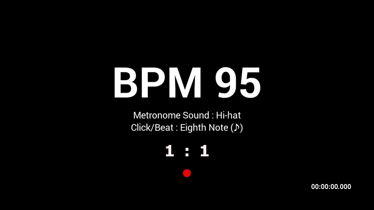 Metronome BPM 95 / Hi-hat / 8th