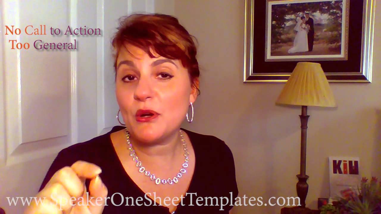 Speaker One Sheet - Don't Make These Three One Sheet Mistakes