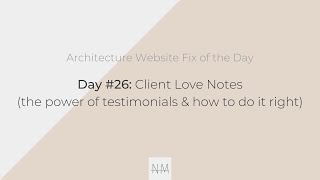Architecture Website Fix: Day 26 of 30 Update