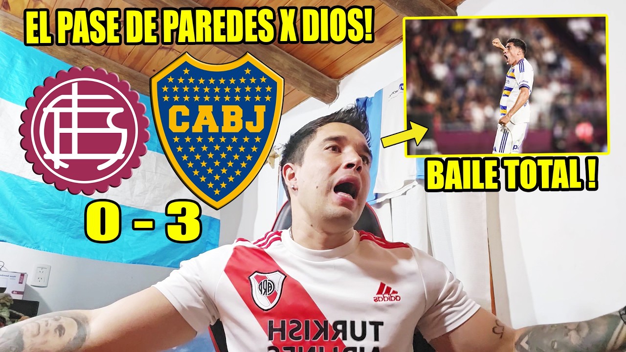 LANUS 0 vs BOCA 3 😡 REACCION DE UN HINCHA DE RIVER RE CALIENTE 😡 PAREDES UN DISTINTO !!