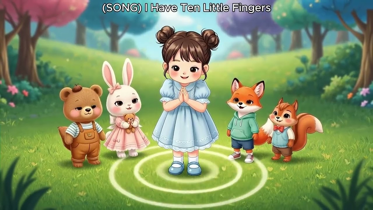 I Have Ten Little Fingers | Original Kids Song A+B | Finger Play Song