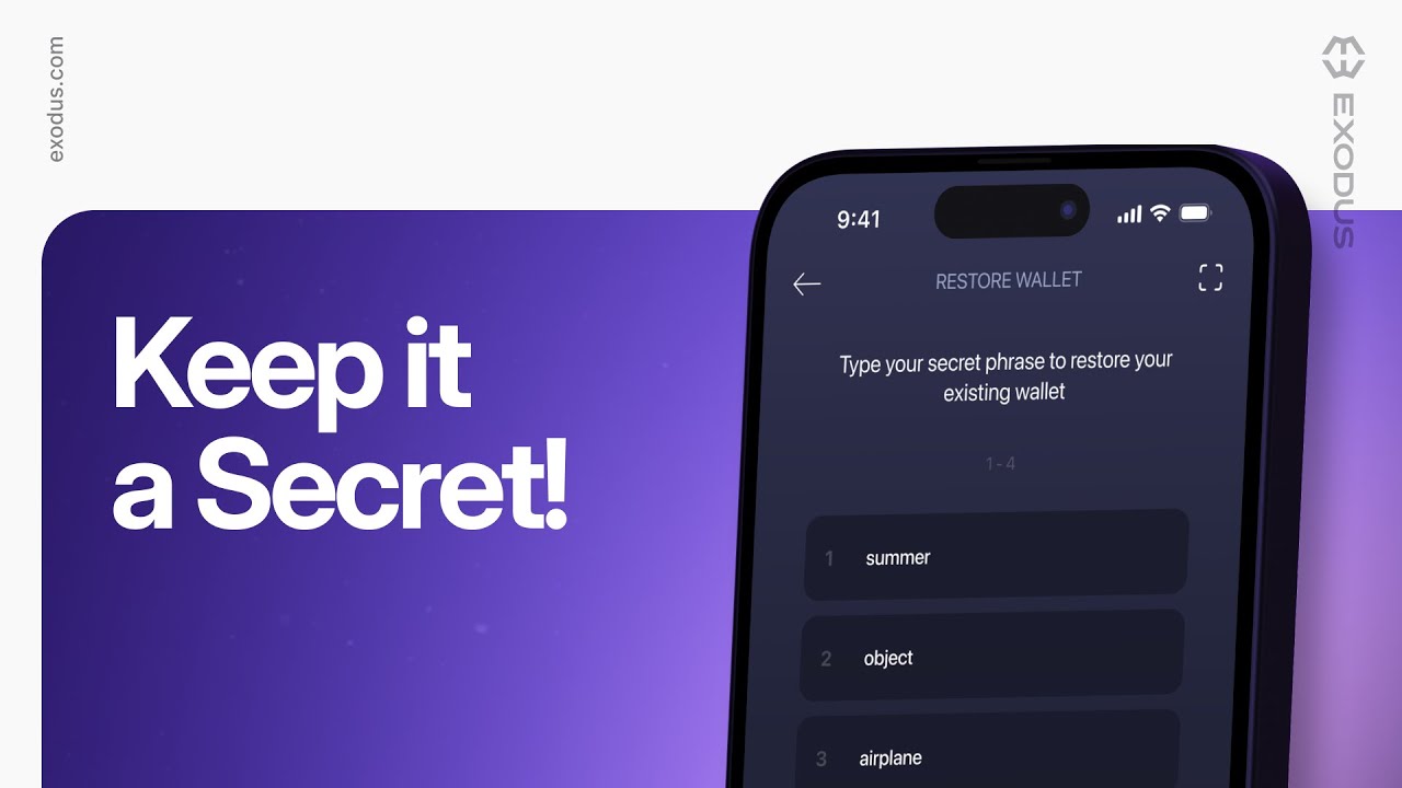Everything you need to know about your 12-word secret key | Exodus ...