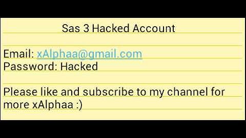 Sas 3 Hacked Account