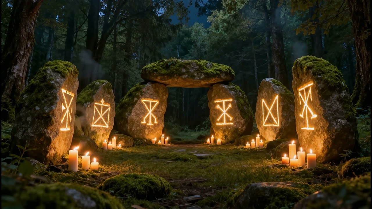 1 Hour Mystic Stone Circle at Night 🌙 Meditation & Sleep Ambient