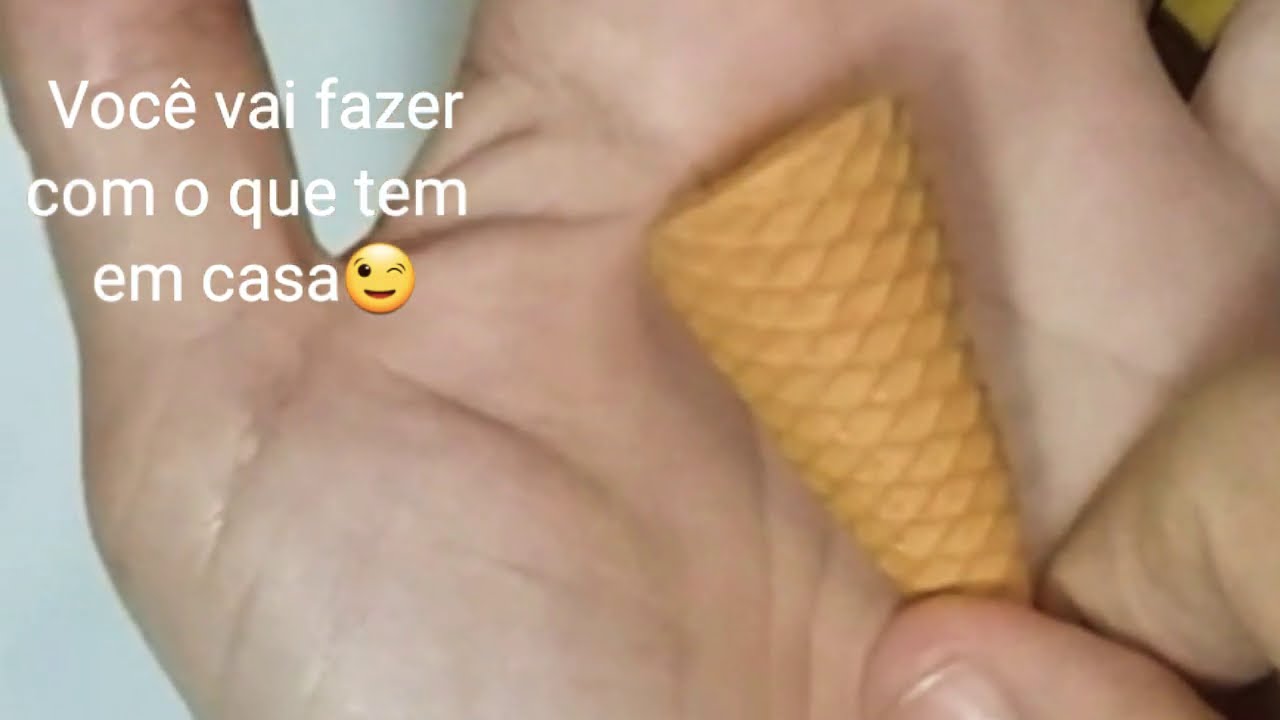 Como Fazer Casquinha de Sorvete de Biscuit