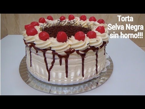 TORTA SELVA NEGRA SIN HORNO!!! /BLACK FOREST CAKE NO OVEN/ Silvana Cocina ❤
