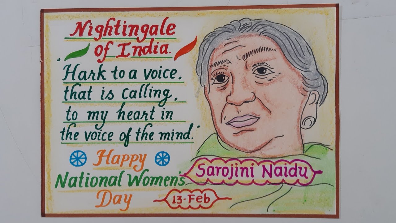 national-women-s-day-drawing-sarojini-naidu-birthday-poster-how-to