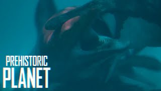 Prehistoric Planet S01E01 2 Mosasaurus fight Clip [HD 1080p]