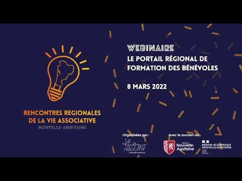 Portail régional de formation des bénévoles (webinaire) RRVA 2022