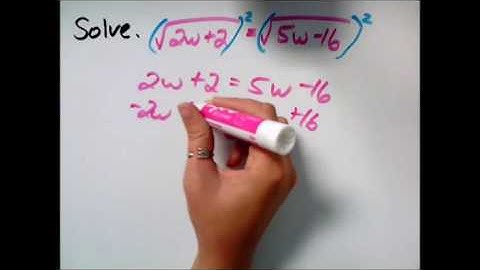 Solving a radical equation that simplifies to a linear equation, two radicals