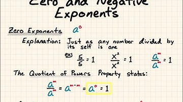 Zero and Negative Exponents CH 10.4