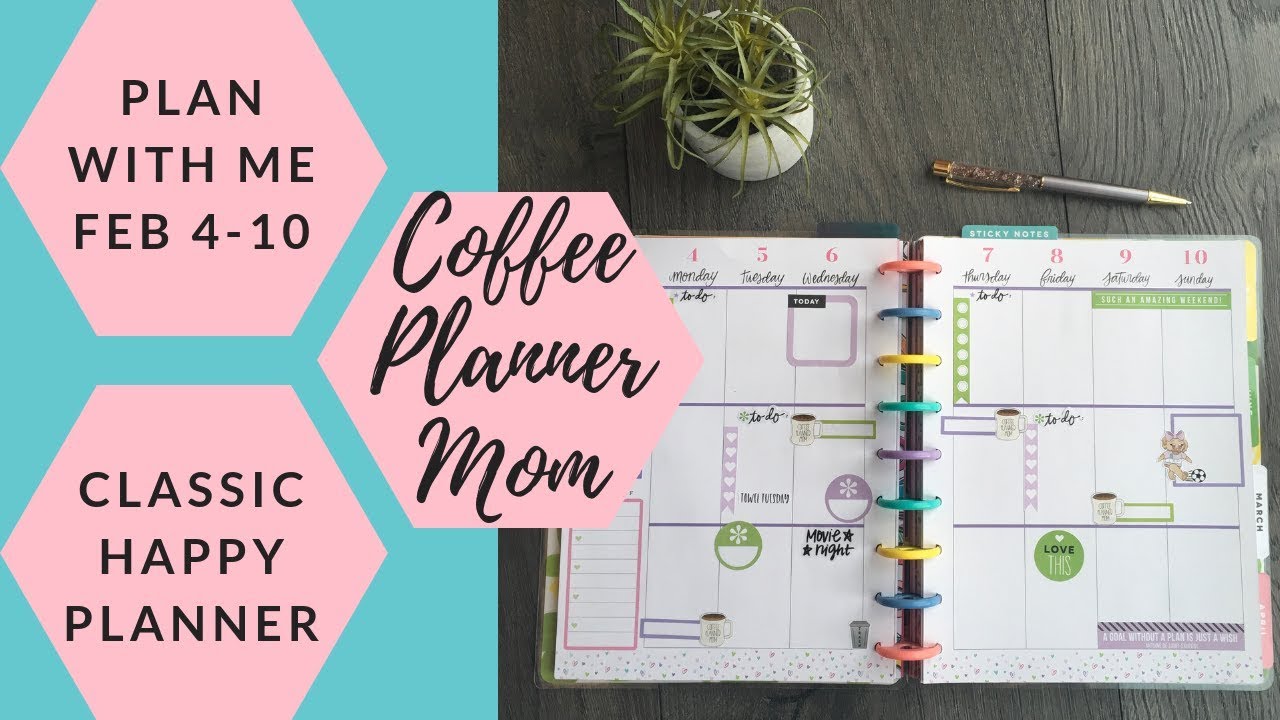 Plan With Me: February 4-10 in MAMBI Classic Happy Planner - YouTube
