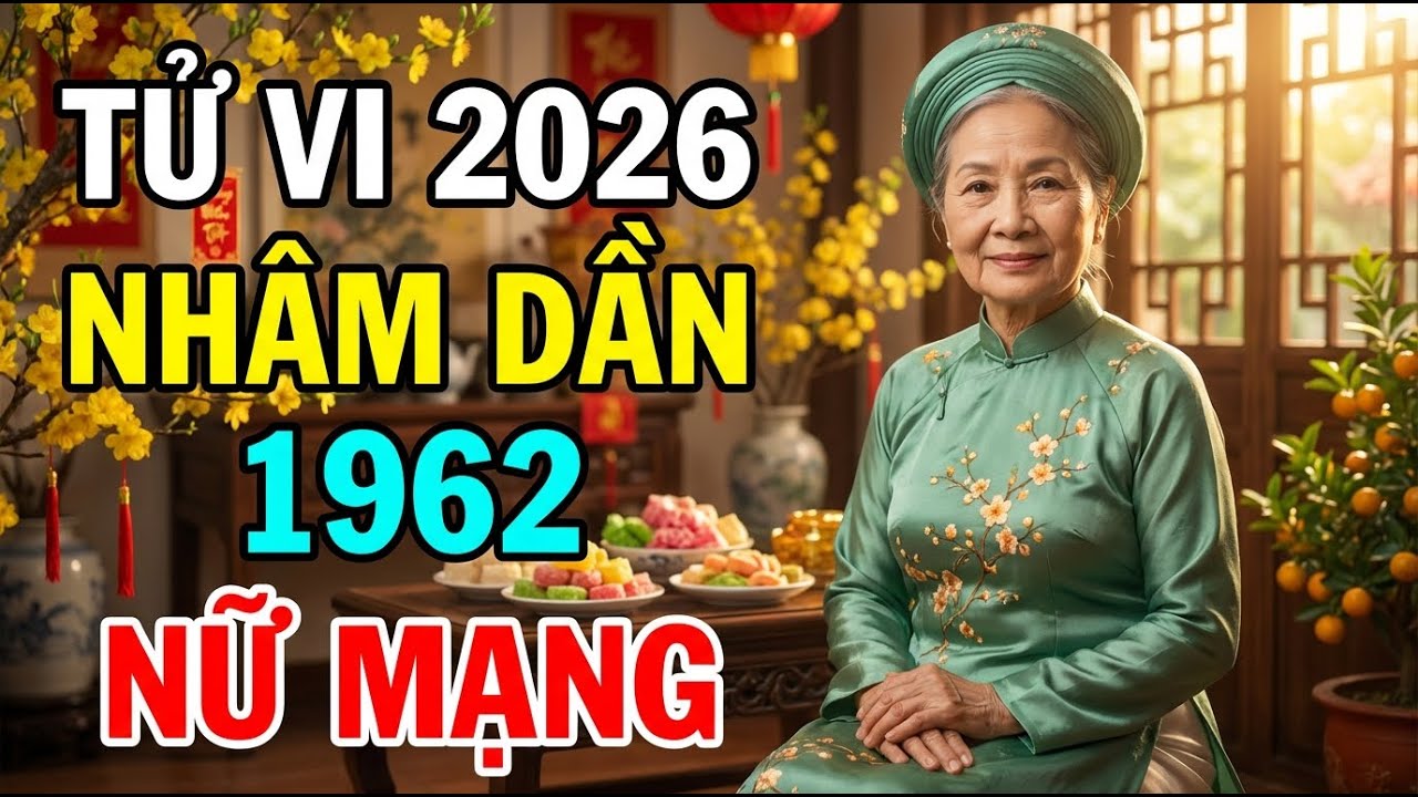 TỬ VI NỮ MẠNG NHÂM DẦN 1962 NĂM 2026 BÍNH NGỌ: ĐẠI PHÚC ĐẠI LỘC, HẠNH PHÚC VỠ ÒA?