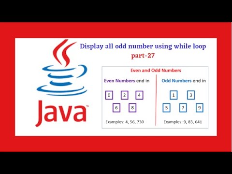 Display all odd numbers using while loop || part-27 - YouTube