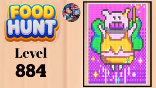 Food hunt pixel puzzle level 884  solution and walkthrough for gameplay 