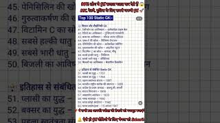Top Static GK Questions 2026 📚 | Science + History Important Questions | SSC Railway Exam GK #gkfact