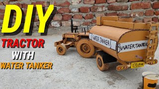 How To Make Rc Mahindra Tractor With Water Tanker With Cardboard And Homemade ll DIY 🔥🔥