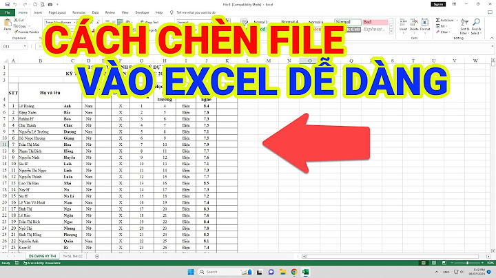 Hướng dẫn chèn file pdf vào excel 365