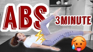 3-min Abs Workout! | Easy to Do between Chores! | Beginners | Apartment Friendly