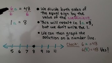 6th Grade Math 11.3c, Using Division to Solve Equations, Inverse Operations