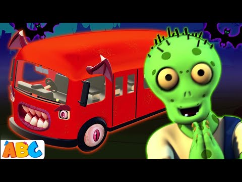 Spooky Wheels On The Bus | Halloween Spooky Songs Allbabieschannel