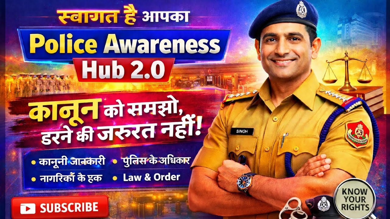 जय हिन्द 🇮🇳 Police Awareness Hub 2.0 में आपका स्वागत है 🇮🇳 