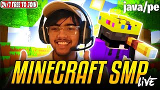 🔴MINECRAFT LIVE || PUBLIC SMP LIVE | JAVA + PE | 24/7 | FREE TO JOIN