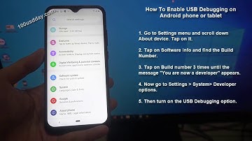 How To Enable USB Debugging on Android phone or tablet