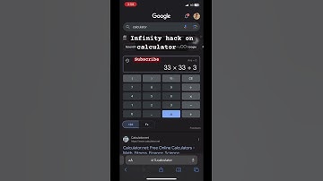 Infinity hack on calculator ♾️♾️