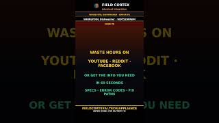 Whirlpool Dishwasher Error PE Fix | Field Cortex #Shorts