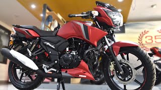 Tvs Apache Rtr 160 2v Bs6 Matt Red Color Single Disc Super Moto Abs Detailed Review Youtube