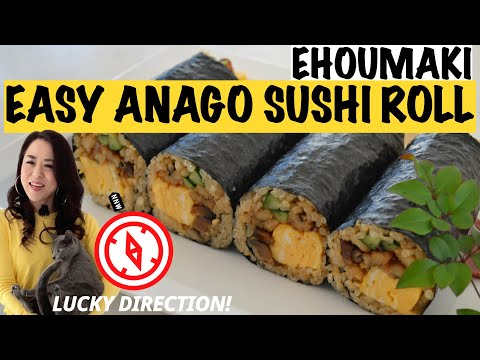 How to make Easy Anago Sushi Roll | Lucky Direction 