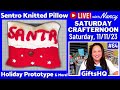 Unveiling diy christmas pillow knitted  sparkly prototype sentro  addi  saturday crafternoon 64