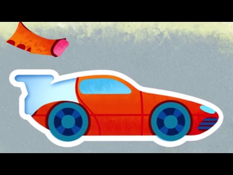 Развивающий мультик - Собираем силуэт - Машинки