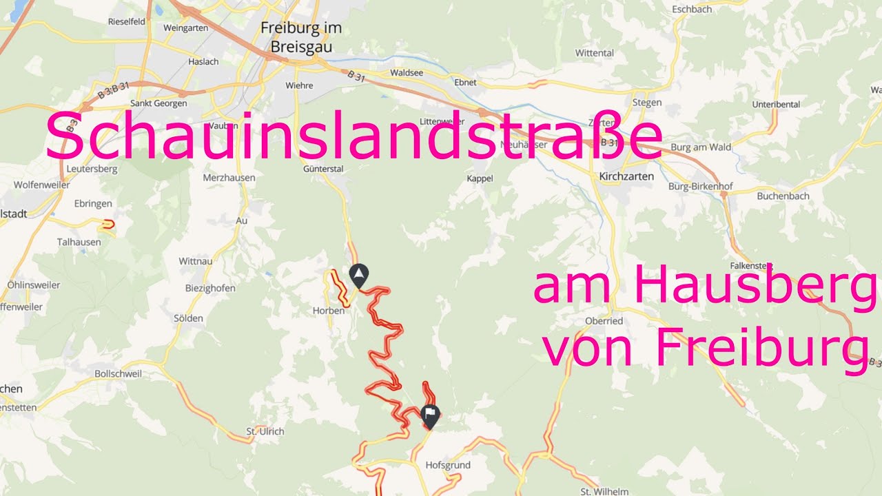 Schauinsland Strecke mit dem Motorrad