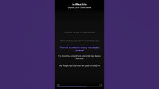 Is What It Is lyrics