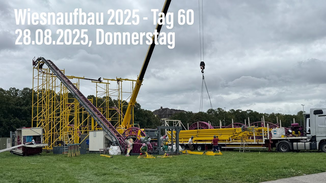 Oktoberfest 2025: Tag 60 Wiesn-Aufbau am 28.08.2025 - Donnerstag
